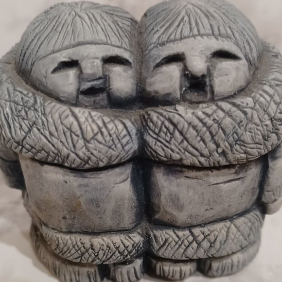 Glacial Ice Age Sculptures Singing Twins Kids Vintage ACE Alaska - Hand Crafted - Picture 1 of 5